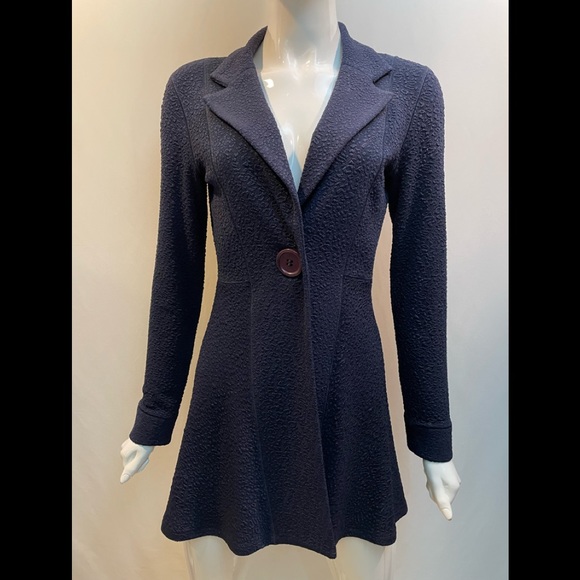 EVA VARRO LONG SLV. EMPIRE WAIST ONE BUTTON JACKET - Picture 2 of 3